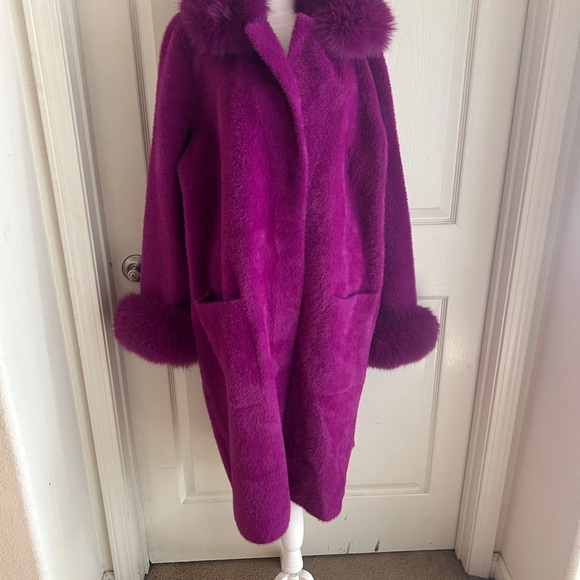 NWT JOSEPH RIBKOFF ‘Empress’ COAT IN PURPLE SIZE XXL - Picture 5 of 7